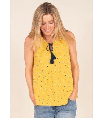Brakeburn Confetti Sleeveless Top (Yellow) New 2021